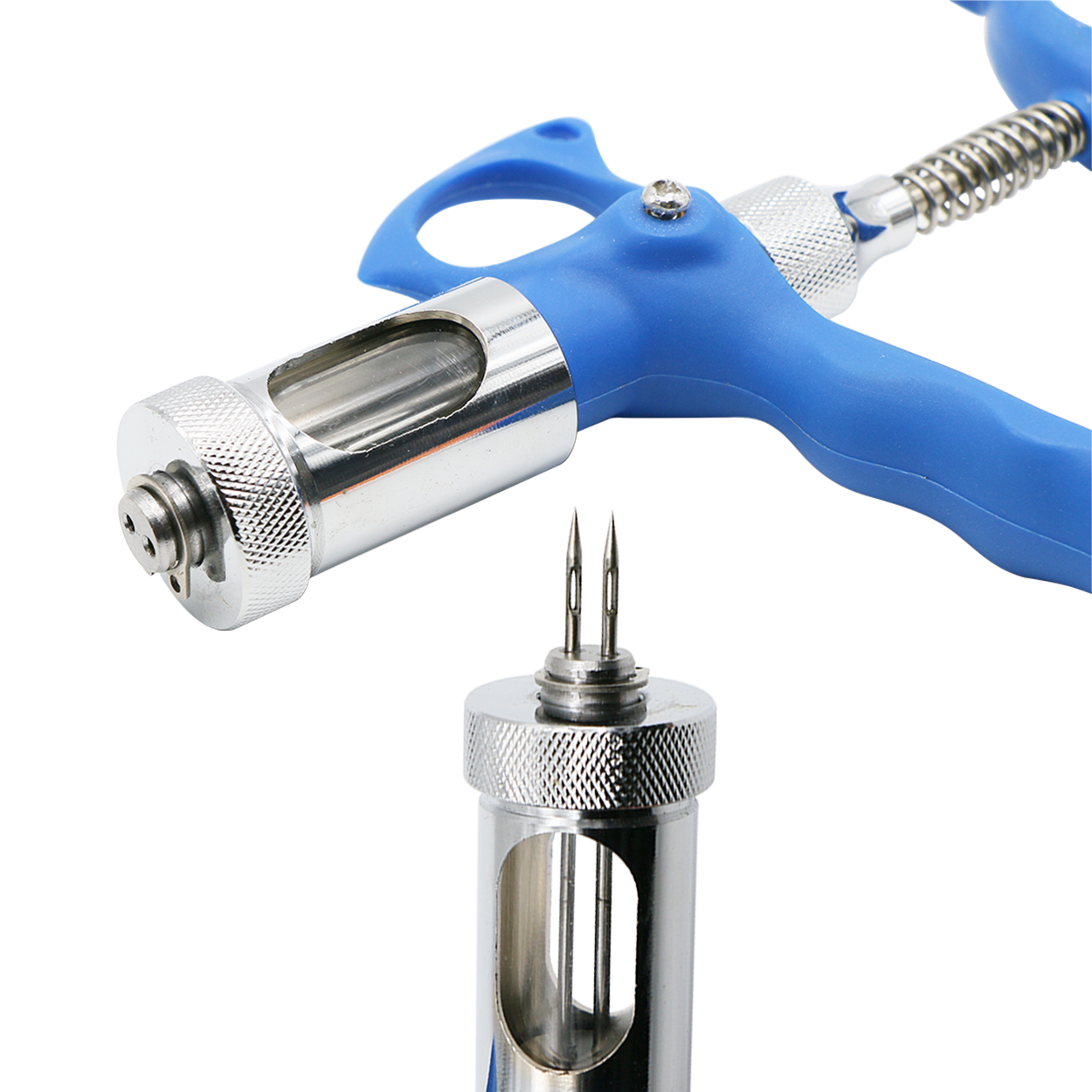 Veterinary Syringe Gun - 1 Pc 5ml Double Needle Poultry