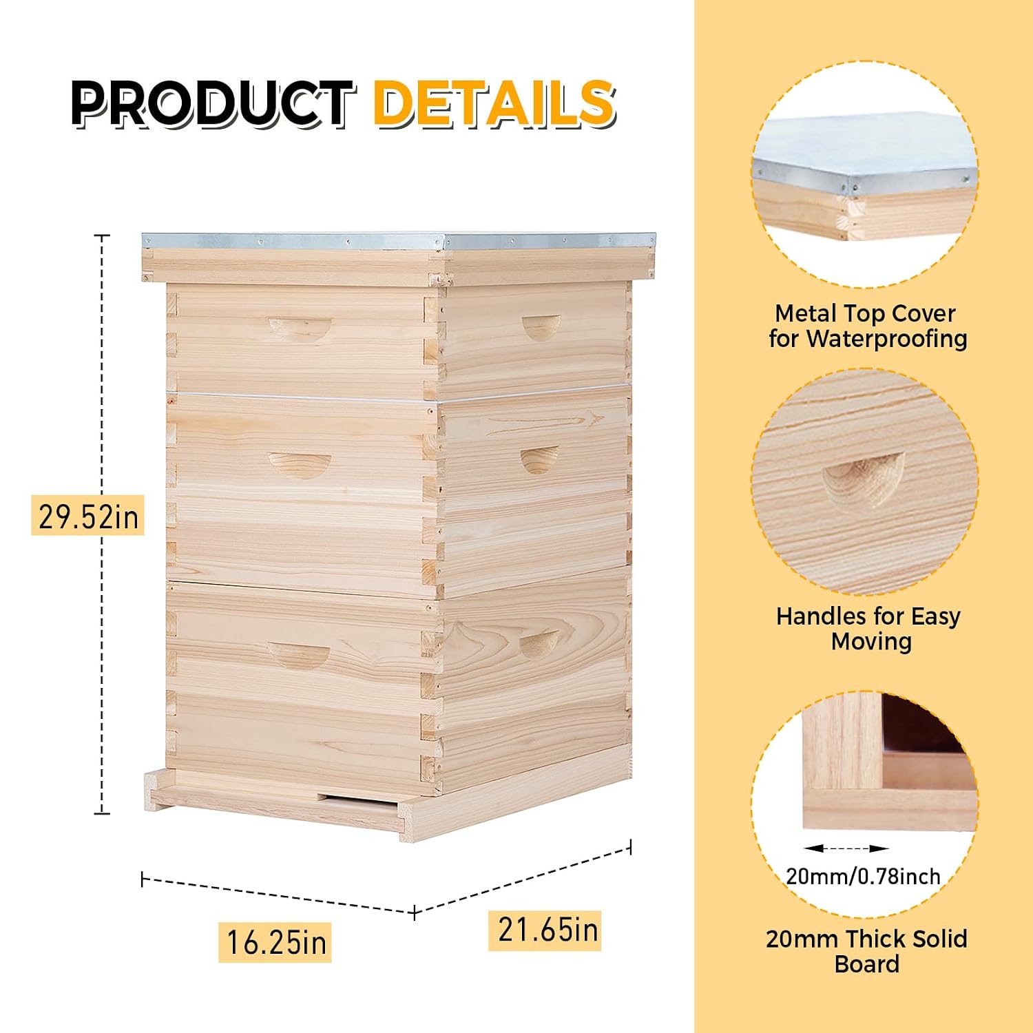 10-Frame Complete Bee Hives an - đánh giá và giá Beehive Frame Wax