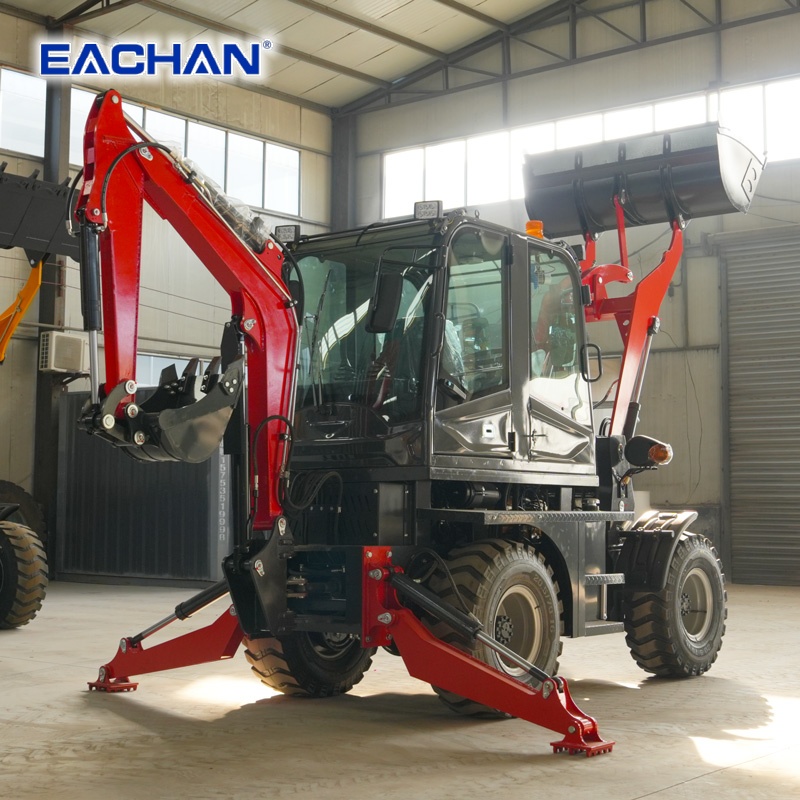 4WD Hydraulic Wheel Backhoe Lo - đánh giá và giá Agriculture Farming Work