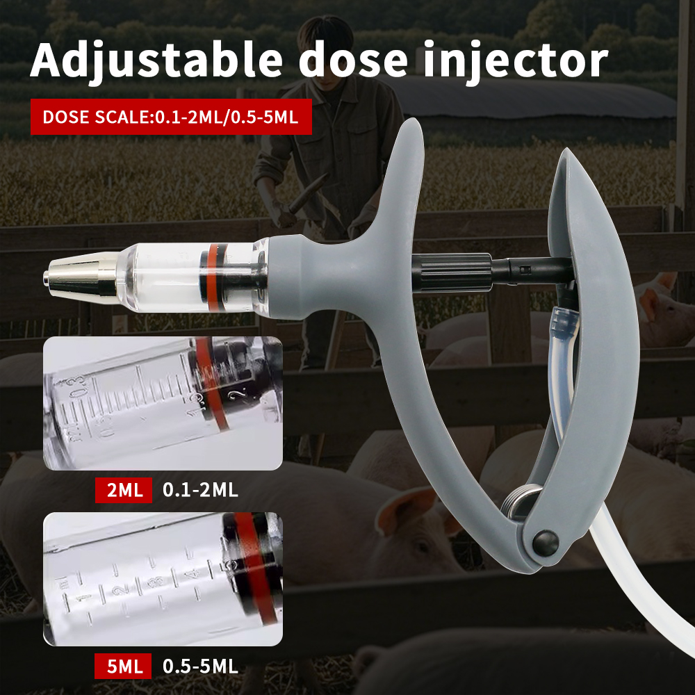 1 Pc 2ml / 5ml Animal Continuo - đánh giá và giá Veterinary Syringe Gun