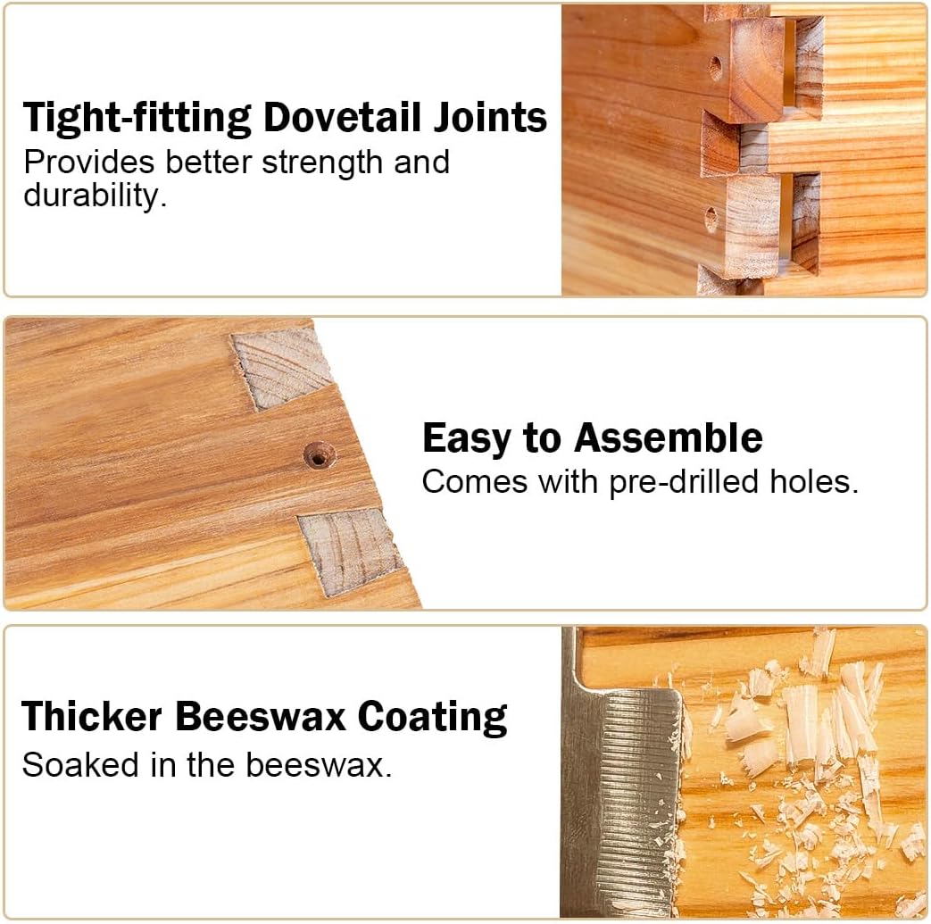 10 Frame Langstroth Bee Hive C - đánh giá và giá Beehive Frame Wax