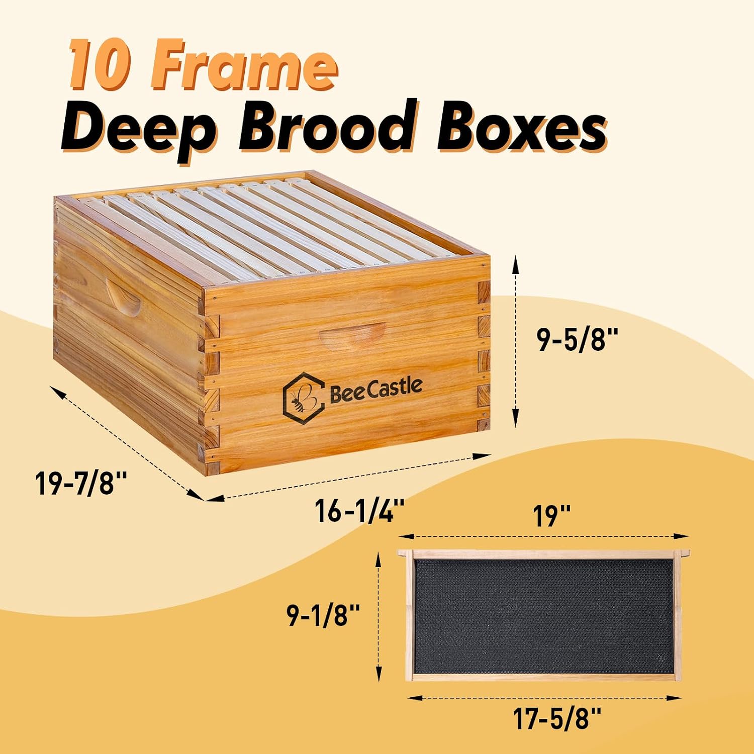 10 Frame Langstroth Bee Hive C - đánh giá và giá Beehive Frame Wax
