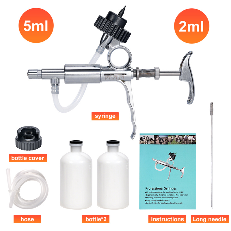 2ml/5ml Automatic Poultry Inje - đánh giá và giá Veterinary Syringe Gun